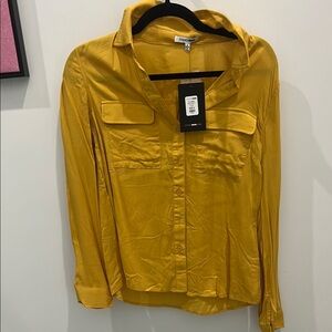 Equipment Yellow Silk Blouse